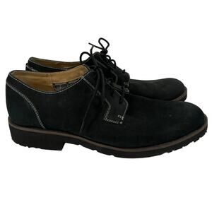 Sebago Shoes Mens Size 10 Black Lace Up Waterproof Nubuck Suede Dryside Rutland